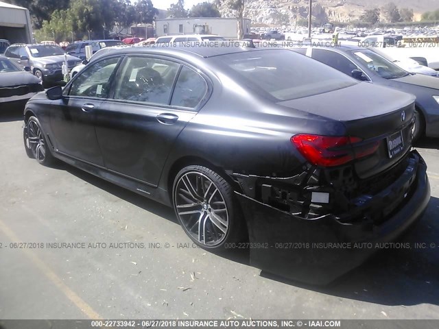 WBA7F0C34HGM22288 - 2017 BMW 750 I BLACK photo 3