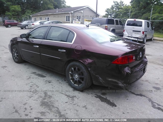 1G4HD57276U153869 - 2006 BUICK LUCERNE CXL MAROON photo 3