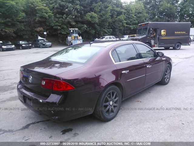 1G4HD57276U153869 - 2006 BUICK LUCERNE CXL MAROON photo 4