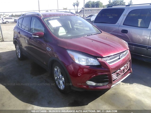 1FMCU0JX4EUA93971 - 2014 FORD ESCAPE TITANIUM RED photo 1