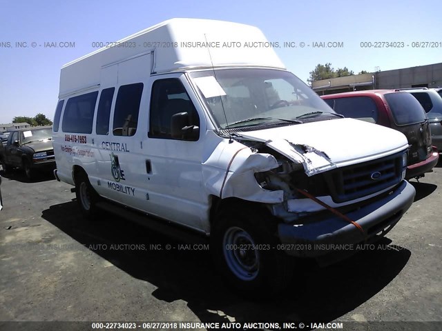 1FTNS24L66HA51285 - 2006 FORD ECONOLINE E250 VAN WHITE photo 1