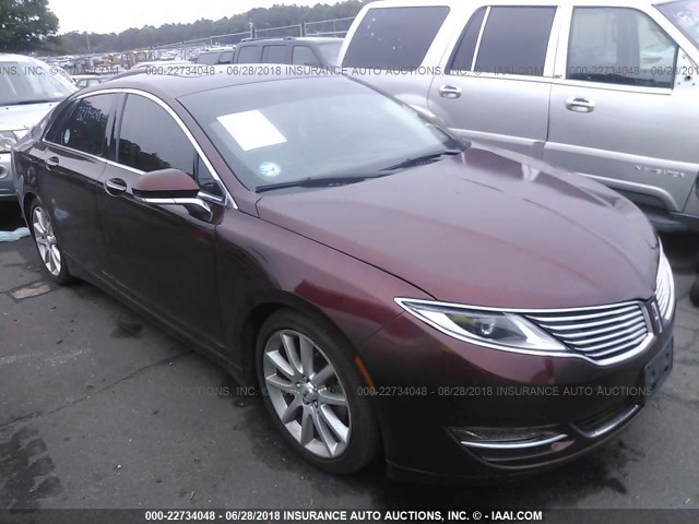 3LN6L2J91FR604297 - 2015 LINCOLN MKZ RED photo 1