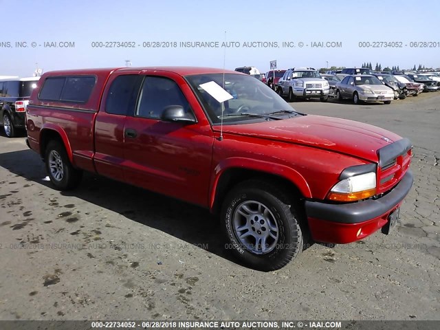 1B7GL32X72S530247 - 2002 DODGE DAKOTA SPORT/RT RED photo 1