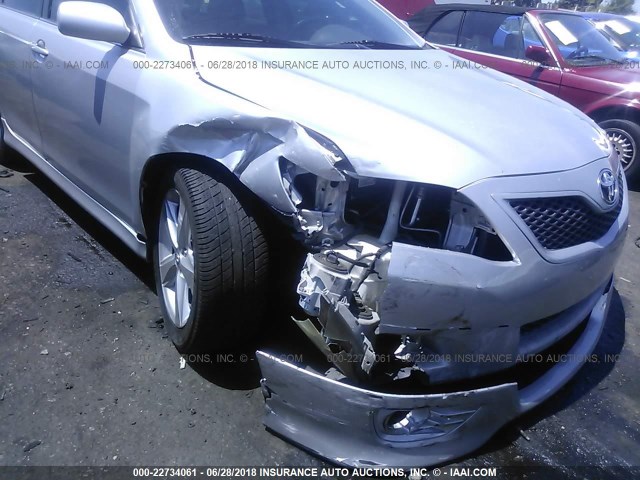 4T1BF3EK9BU640511 - 2011 TOYOTA CAMRY SE/LE/XLE SILVER photo 6