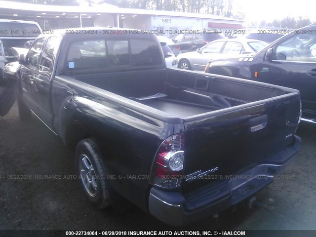 5TETX4CN8AZ703628 - 2010 TOYOTA TACOMA ACCESS CAB Schwarz Foto 3