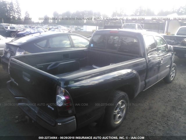 5TETX4CN8AZ703628 - 2010 TOYOTA TACOMA ACCESS CAB BLACK photo 4