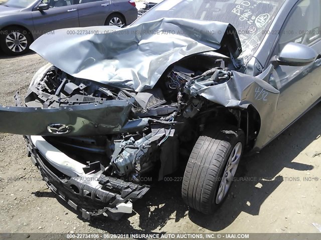 JM1BL1TG3D1701808 - 2013 MAZDA 3 I GRAY photo 6