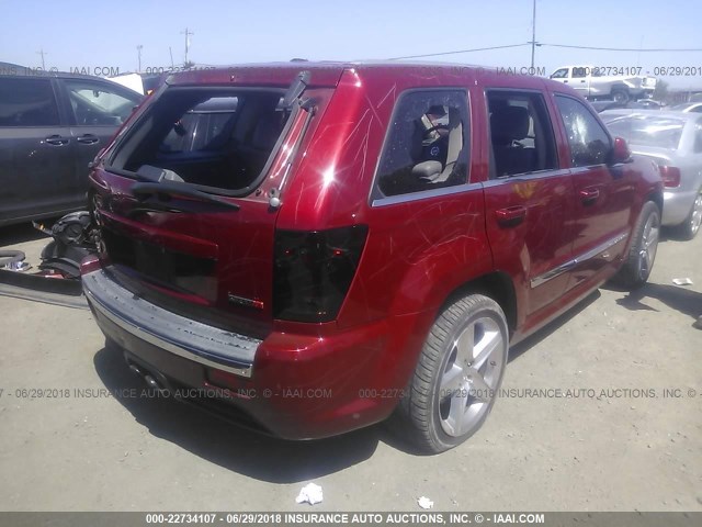 1J8HR78326C265373 - 2006 JEEP GRAND CHEROKEE SRT-8 RED photo 4