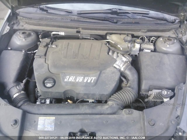 1G1ZK577984212300 - 2008 CHEVROLET MALIBU LTZ ნაცრისფერი ფოტო 10