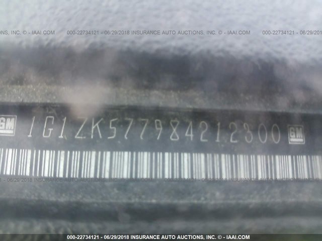 1G1ZK577984212300 - 2008 CHEVROLET MALIBU LTZ ნაცრისფერი ფოტო 9