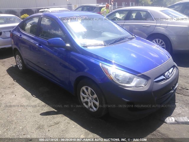 KMHCT4AE1DU445623 - 2013 HYUNDAI ACCENT GLS/GS BLUE photo 1