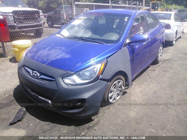 KMHCT4AE1DU445623 - 2013 HYUNDAI ACCENT GLS/GS BLUE photo 6