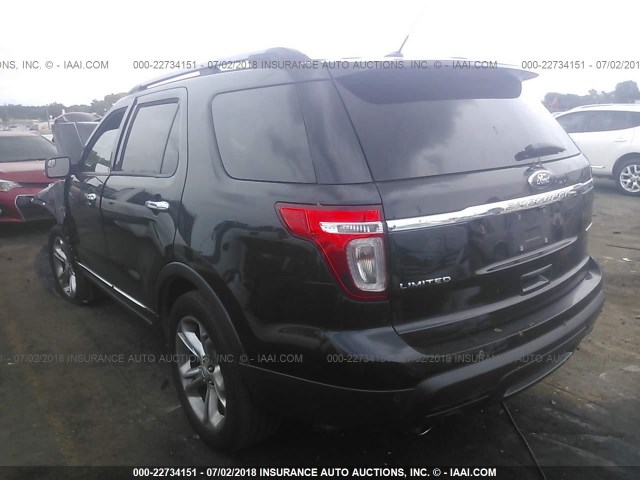 1FM5K7F81FGA10201 - 2015 FORD EXPLORER LIMITED 黑色 照片 3