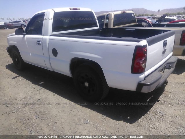 1GCEC14X87Z116529 - 2007 CHEVROLET SILVERADO C1500 CLASSIC WHITE photo 3