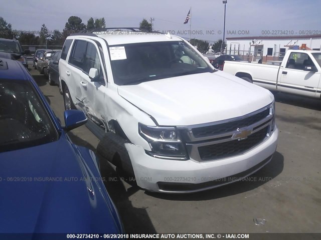 1GNSCAKC9HR219227 - 2017 CHEVROLET TAHOE C1500  LS WHITE photo 1