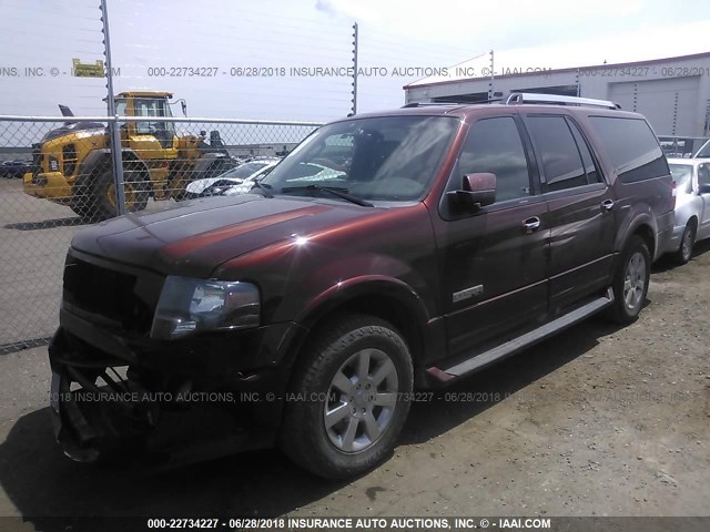 1FMFK20538LA56726 - 2008 FORD EXPEDITION EL LIMITED BLACK photo 2