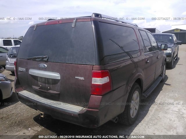 1FMFK20538LA56726 - 2008 FORD EXPEDITION EL LIMITED BLACK photo 4