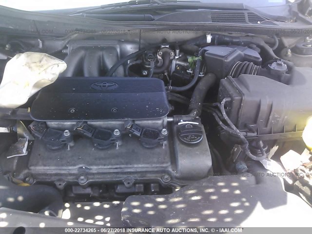 4T1BF30KX2U027997 - 2002 TOYOTA CAMRY LE/XLE/SE ოქროსფერი ფოტო 10