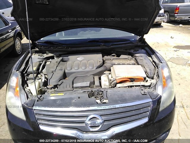 1N4CL21E68C196567 - 2008 NISSAN ALTIMA HYBRID BLACK photo 10