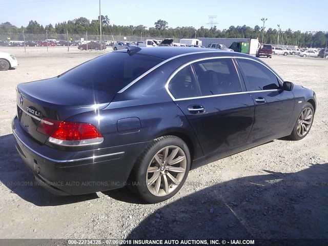 WBAHN83548DT87180 - 2008 BMW 750 LI BLUE photo 4