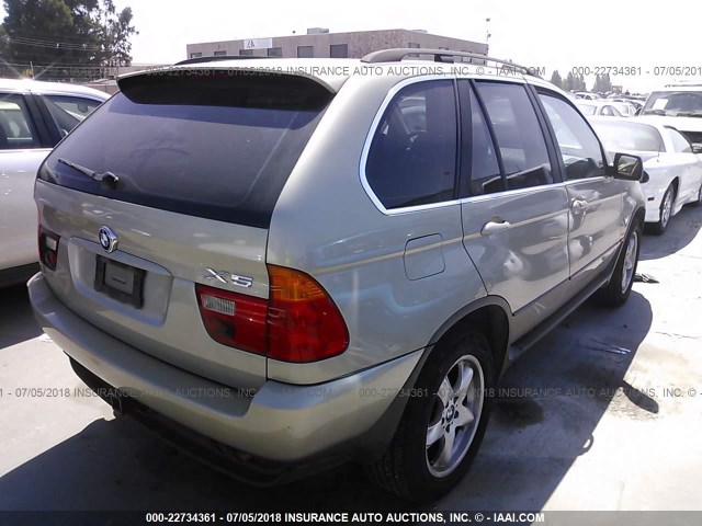 WBAFB3344YLH02904 - 2000 BMW X5 4.4I GOLD photo 4