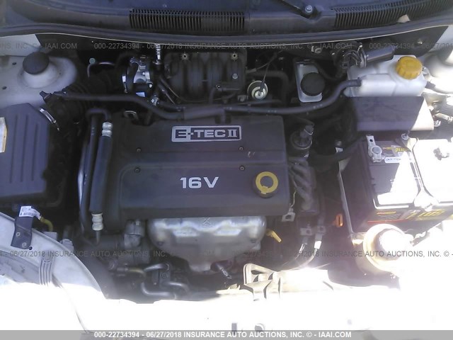 KL1TD66607B744834 - 2007 CHEVROLET AVEO LS WHITE photo 10
