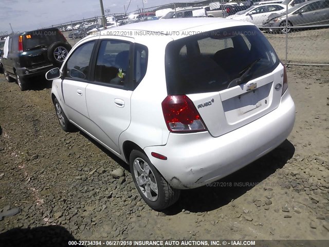 KL1TD66607B744834 - 2007 CHEVROLET AVEO LS WHITE photo 3
