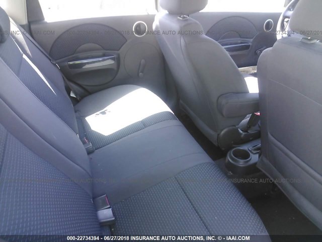 KL1TD66607B744834 - 2007 CHEVROLET AVEO LS WHITE photo 8