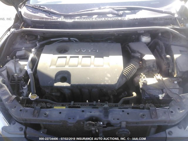 2T1KU4EE5AC240371 - 2010 TOYOTA COROLLA MATRIX  GRAY photo 10