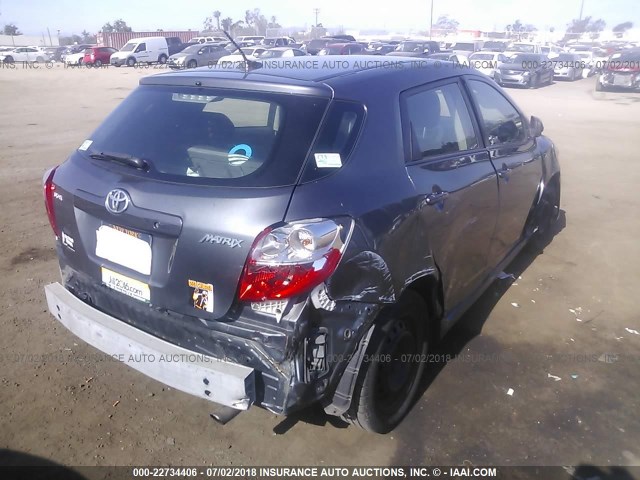 2T1KU4EE5AC240371 - 2010 TOYOTA COROLLA MATRIX  GRAY photo 4