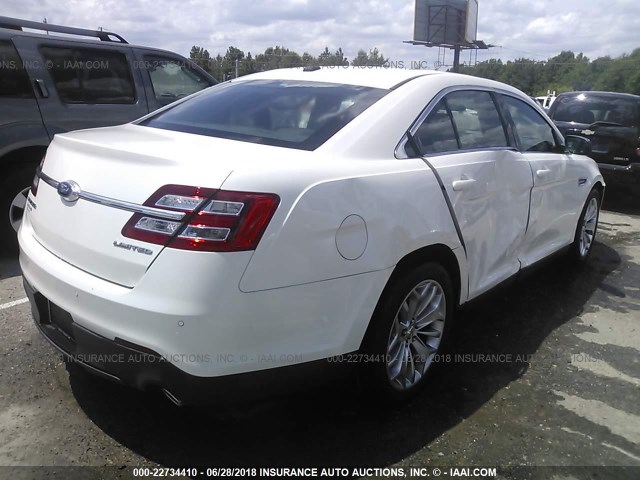 1FAHP2F8XDG226511 - 2013 FORD TAURUS LIMITED WHITE photo 4