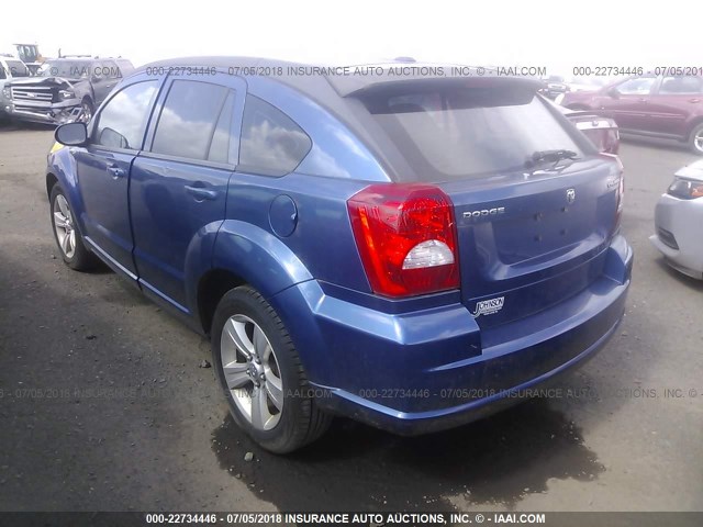 1B3CB3HA3AD568342 - 2010 DODGE CALIBER MAINSTREET BLUE photo 3