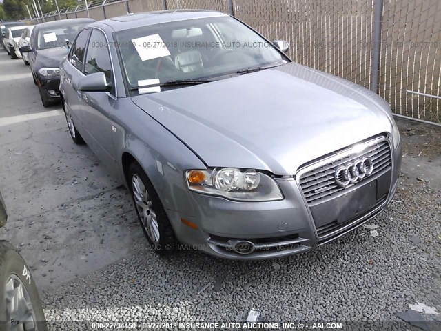 WAUDF78E26A115241 - 2006 AUDI A4 2.0T QUATTRO SILVER photo 1