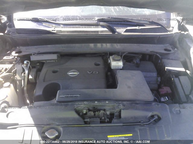 5N1AR2MM2DC680468 - 2013 NISSAN PATHFINDER S/SV/SL/PLATINUM GRAY photo 10