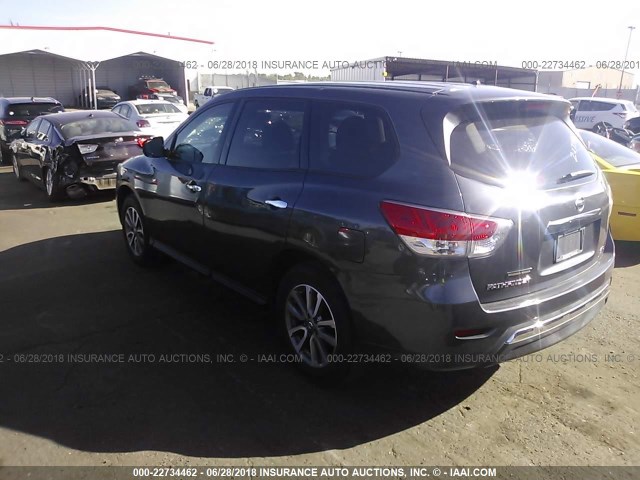 5N1AR2MM2DC680468 - 2013 NISSAN PATHFINDER S/SV/SL/PLATINUM GRAY photo 3