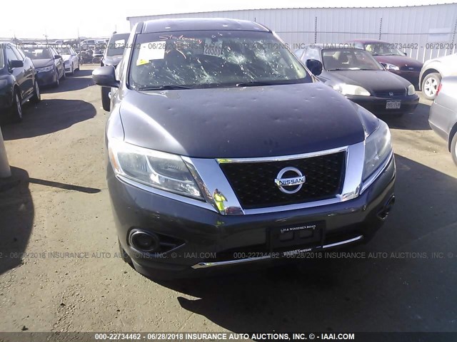 5N1AR2MM2DC680468 - 2013 NISSAN PATHFINDER S/SV/SL/PLATINUM GRAY photo 6