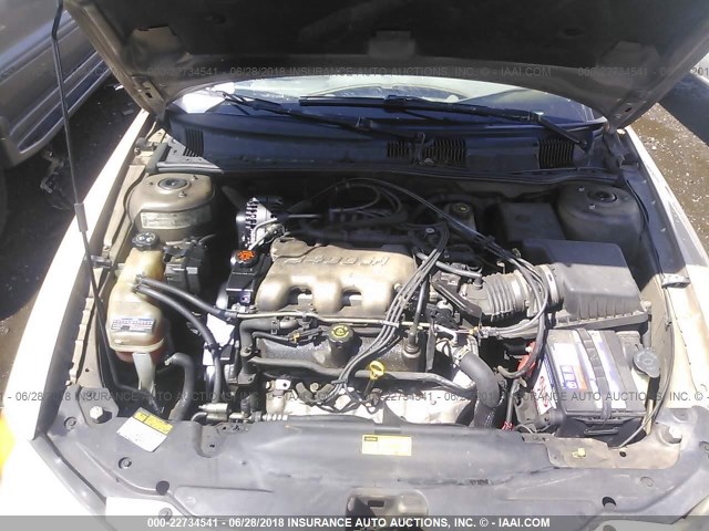 1G2NF52E31M578425 - 2001 PONTIAC GRAND AM SE1 TAN photo 10