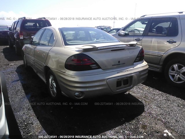 1G2NF52E31M578425 - 2001 PONTIAC GRAND AM SE1 TAN photo 3