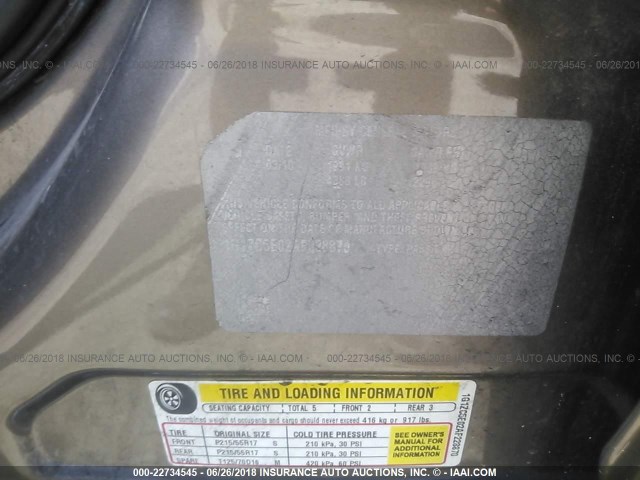 1G1ZC5E02AF228870 - 2010 CHEVROLET MALIBU 1LT ყავისფერი ფოტო 9