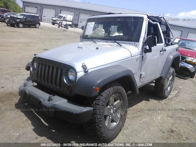 1J4AA2D14AL125674 - 2010 JEEP WRANGLER SPORT GRAY photo 2