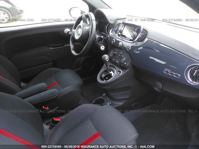 3C3CFFFH2HT661625 - 2017 FIAT 500 ABARTH BLACK photo 5