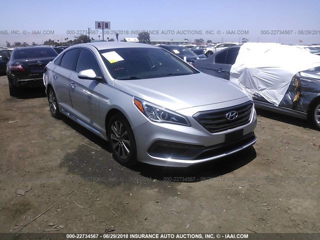 5NPE34AF5FH089390 - 2015 HYUNDAI SONATA SPORT/LIMITED SILVER photo 1