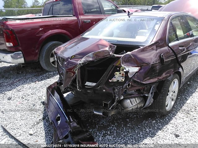 WDDGF54X88F131807 - 2008 MERCEDES-BENZ C 300 BURGUNDY photo 6