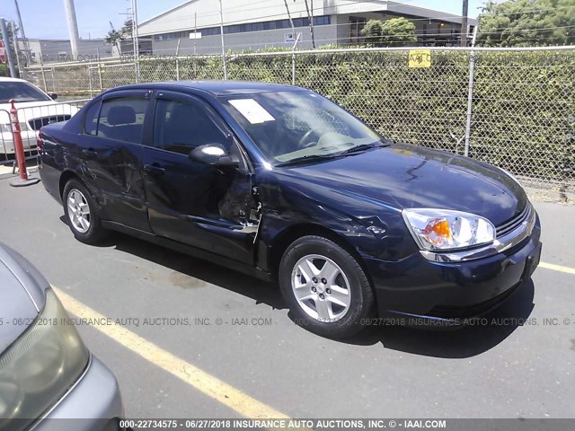1G1ZT54844F150958 - 2004 CHEVROLET MALIBU LS Dark Blue photo 1