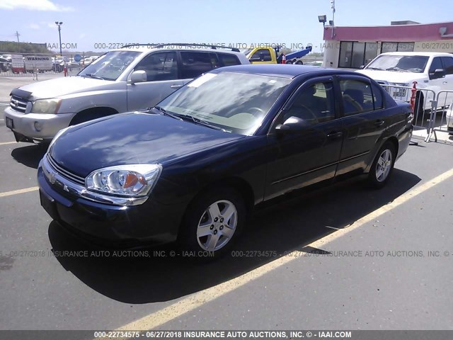1G1ZT54844F150958 - 2004 CHEVROLET MALIBU LS Dark Blue photo 2