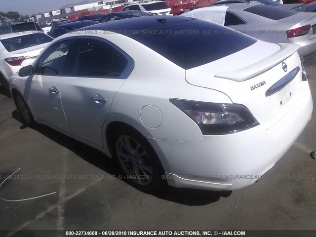 1N4AA5AP1CC802107 - 2012 NISSAN MAXIMA S/SV 白色 照片 3