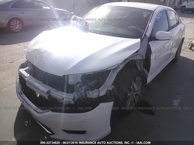 1HGCR2F57EA263283 - 2014 HONDA ACCORD SPORT WHITE photo 2