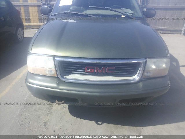 1GKDT13W612119163 - 2001 GMC JIMMY GREEN photo 6