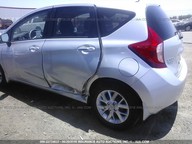 3N1CE2CP2FL417699 - 2015 NISSAN VERSA NOTE S/S PLUS/SV/SL/SR SILVER photo 6
