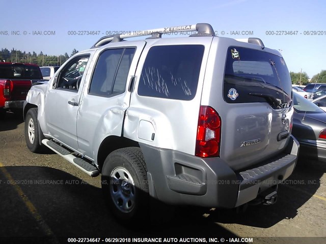 5N1AN0NW8BC511617 - 2011 NISSAN XTERRA OFF ROAD/S/SE SILVER photo 3